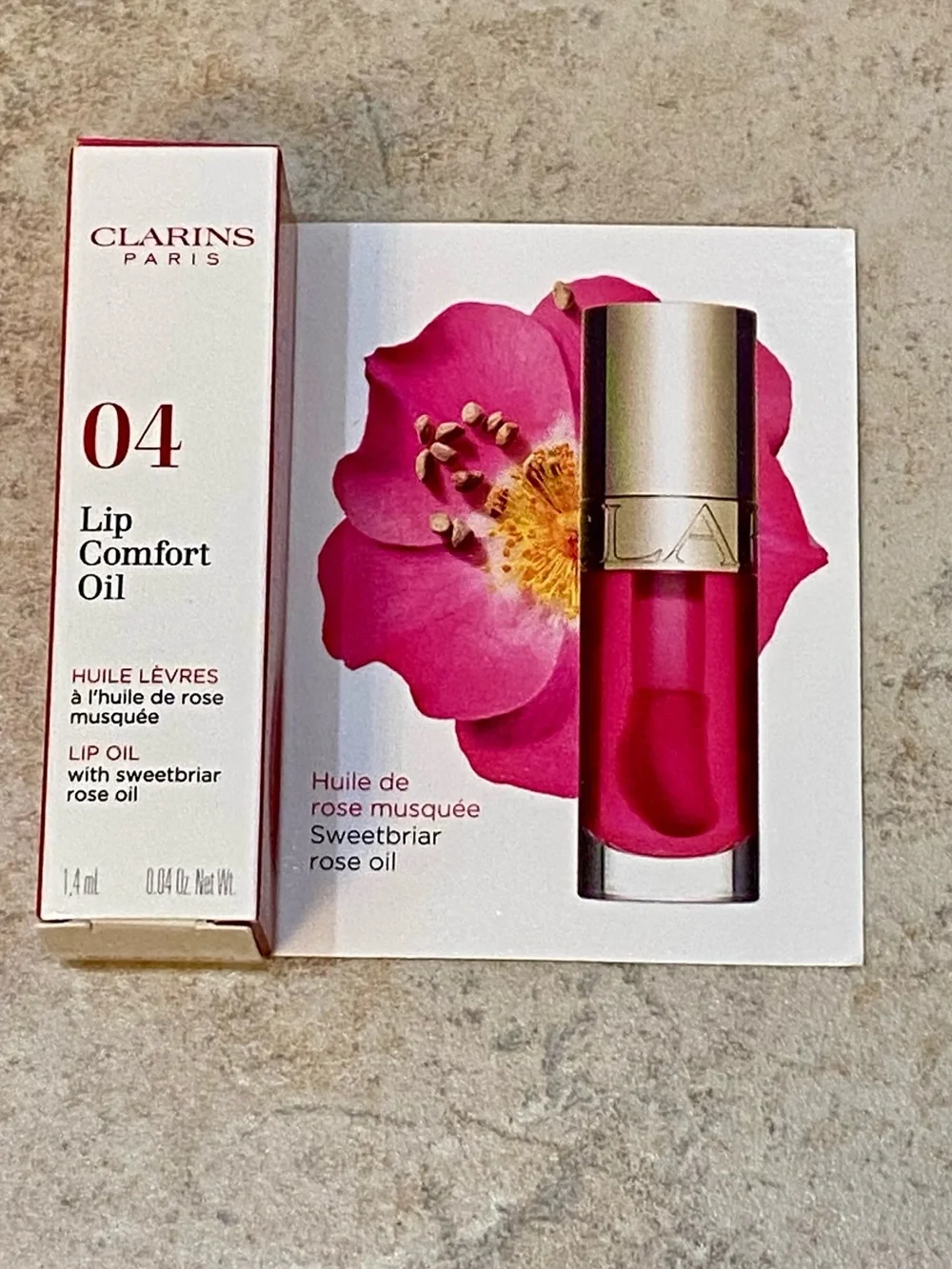New Clarins Lip Comfort Oil 04 Pitaya Lip Gloss